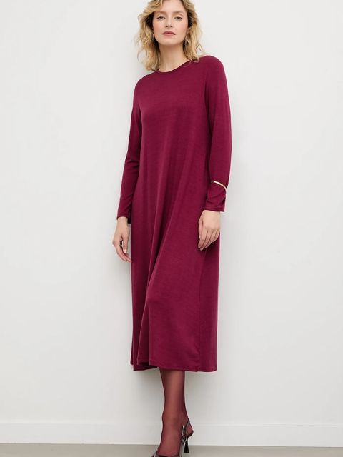 Answear.LAB sukienka kolor bordowy mini rozkloszowana - zdjęcie produktu nr 1