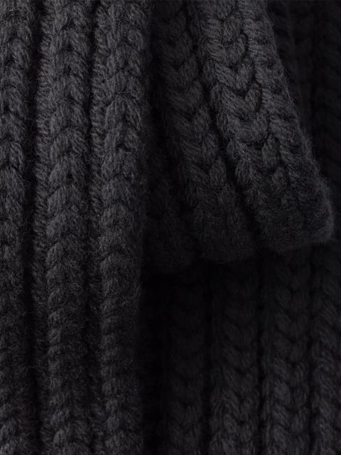 Prada enameled triangle knit scarf - Black - zdjęcie produktu nr 2