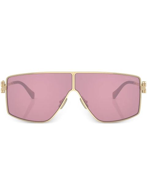 Miu Miu Eyewear oversize-frame tinted sunglasses - Gold - zdjęcie produktu nr 1