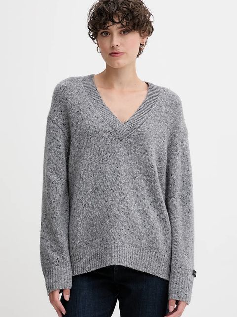 Calvin Klein Jeans sweter damski kolor szary lekki LV044D328G - zdjęcie produktu nr 1