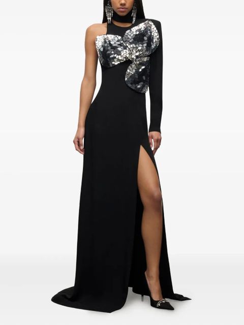 AREA embroidered erystal gown - Black - zdjęcie produktu nr 2