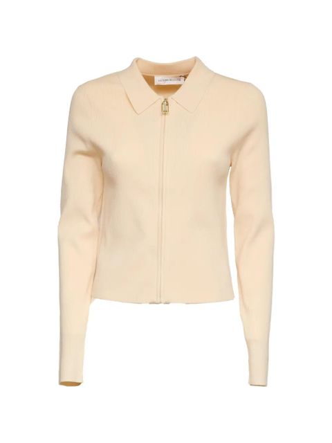 Victoria Beckham zipped polo top - Neutrals - zdjęcie produktu nr 1