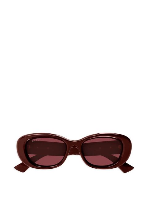 Gucci Eyewear oval-frame sunglasses - Red - zdjęcie produktu nr 1