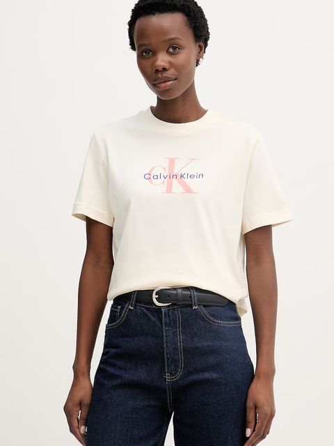 Calvin Klein Jeans t-shirt damski bawełniany - zdjęcie produktu nr 2