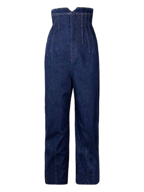 Sportmax high-waisted seamed jeans - Blue - zdjęcie produktu nr 1