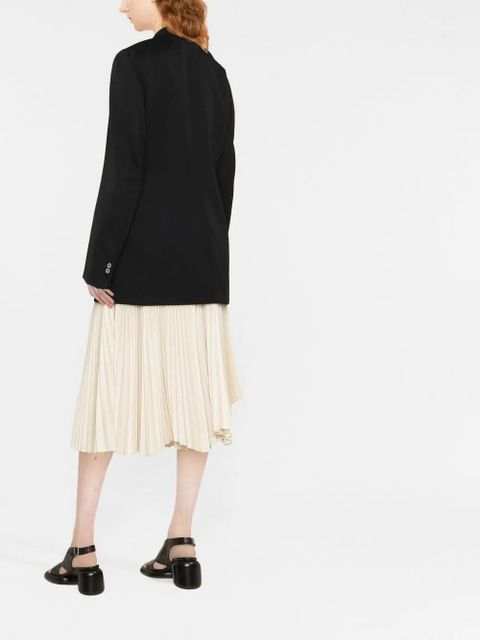 Jil Sander lapelless single-breasted blazer - Black