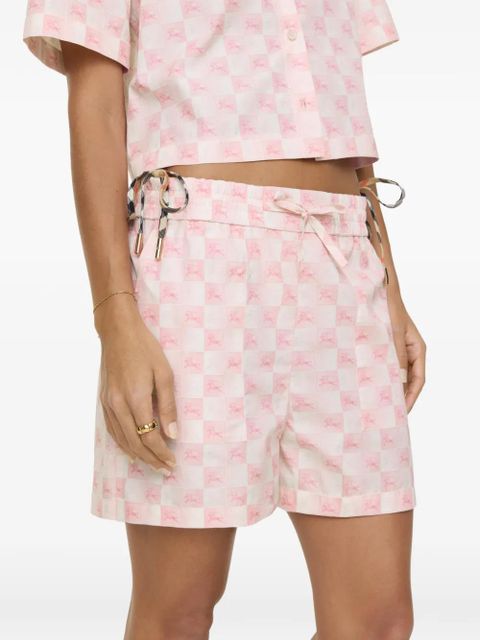 Burberry EKD checkerboard​ cotton poplin shorts - Pink