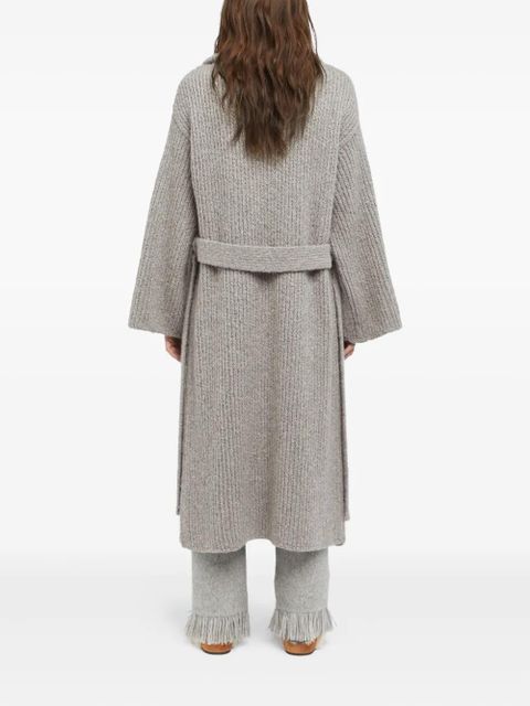Alanui Finest ribbed belted cardi-coat - Grey - zdjęcie produktu nr 2