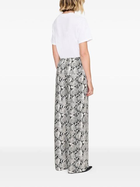 ANINE BING Roslin python print trousers - Neutrals