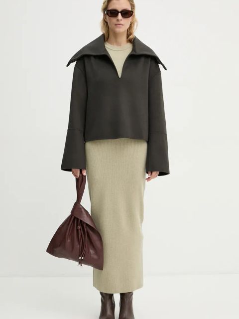 Nanushka sweter wełniany MAXE damski kolor szary ciepły NW24PFSG26997