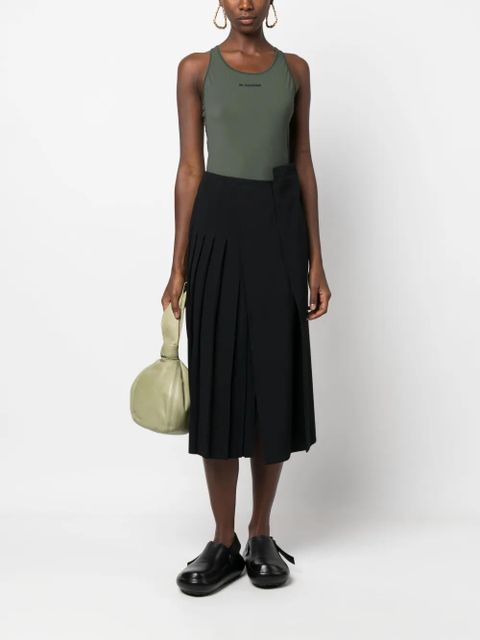 Jil Sander logo-print tank top - Green