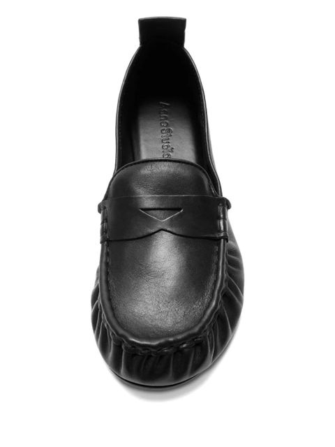 Acne Studios penny-slot leather loafers - Black