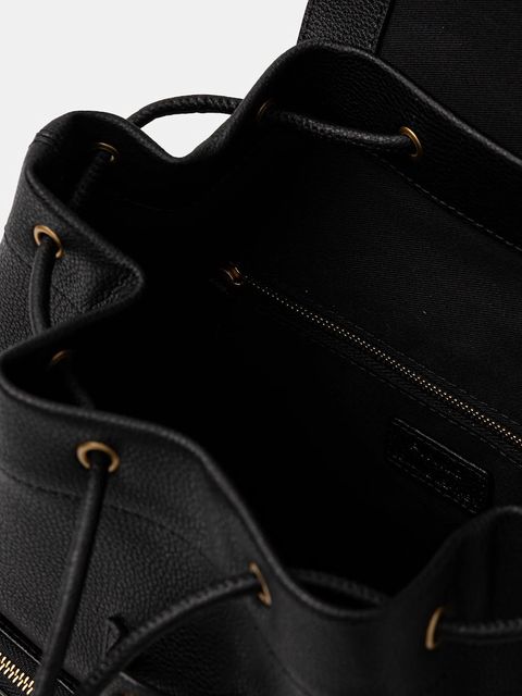 Pinko plecak skórzany damski kolor czarny mały z aplikacją 104351 A29Q