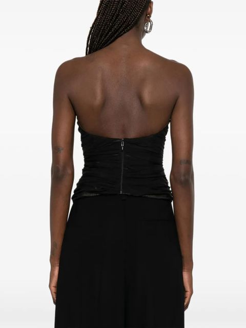 Balenciaga ruched halterneck top - Black