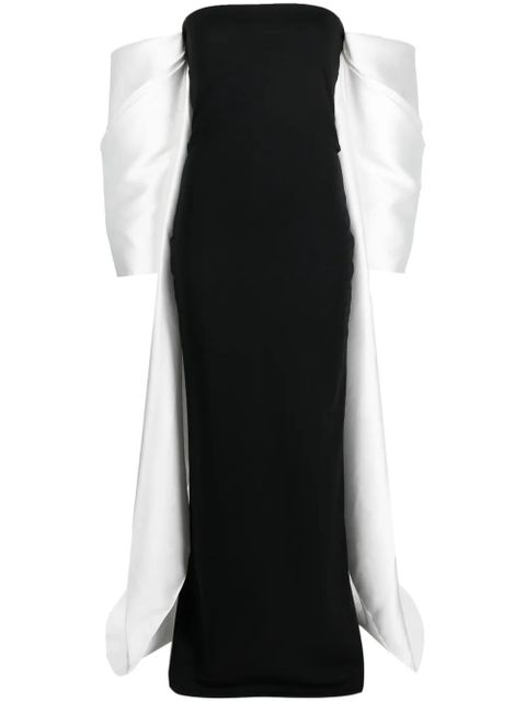 Solace London Kyla two-tone maxi dress - Black - zdjęcie produktu nr 1