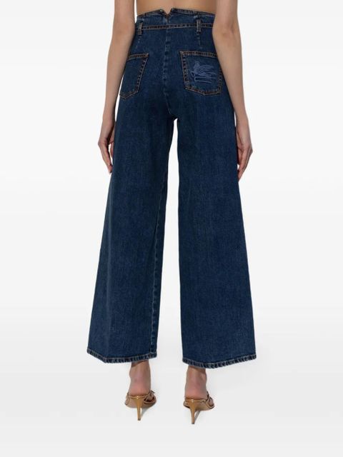 ETRO logo-embroidered jeans - Blue