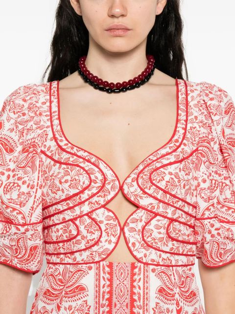 FARM Rio River Ride mini dress - Red