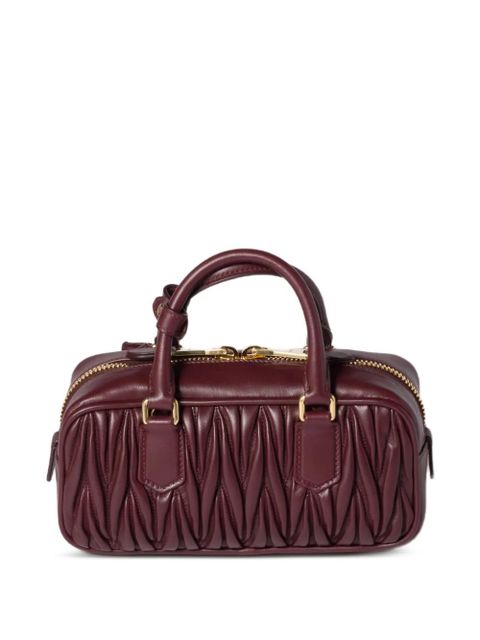 Miu Miu Arcadie matelassé leather tote bag - Red