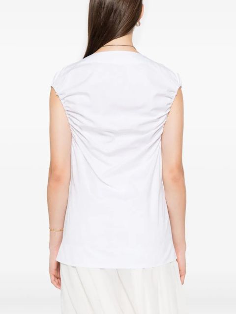 TOTEME gathered top - White