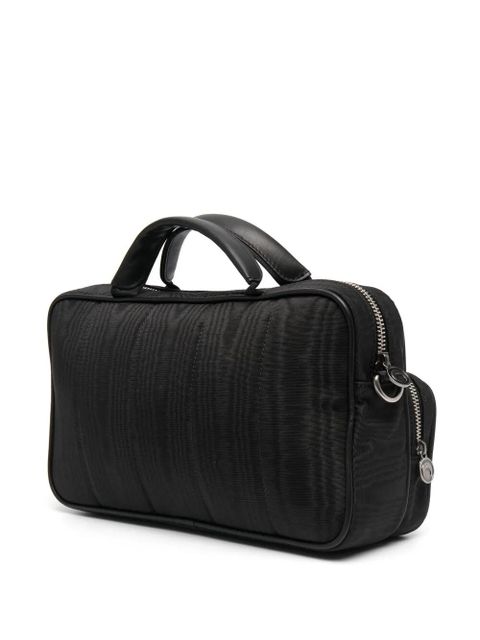 Marine Serre logo-lettering zipped shoulder bag - Black - zdjęcie produktu nr 2