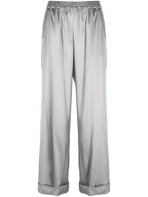 Dolce & Gabbana high-waist silk trousers - Grey - zdjęcie produktu nr 1