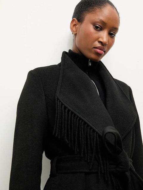 Answear.LAB płaszcz z wełną kolor czarny