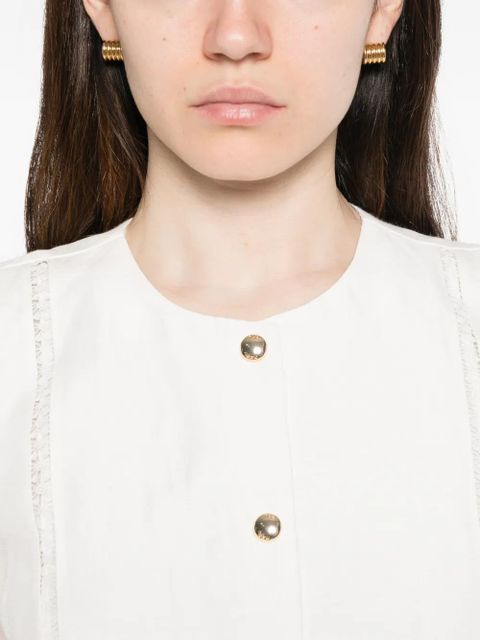 Maje button lace tank top - White