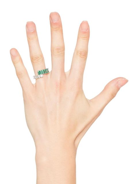 Swarovski Matrix mixed-cut crystal ring - Green - zdjęcie produktu nr 2