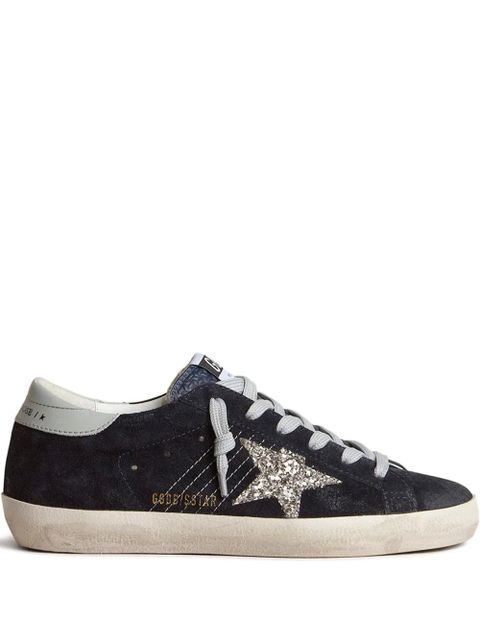 Golden Goose Super-Star glitter-detail sneakers - Blue - zdjęcie produktu nr 1