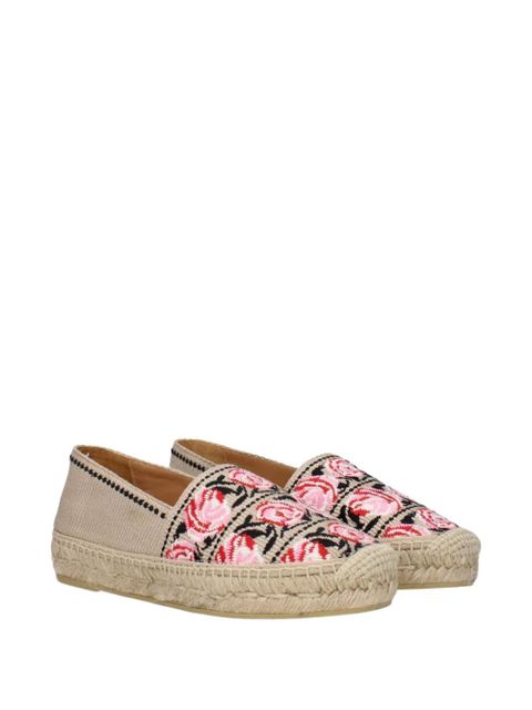 Prada floral-embroidered espadrilles - Neutrals - zdjęcie produktu nr 2