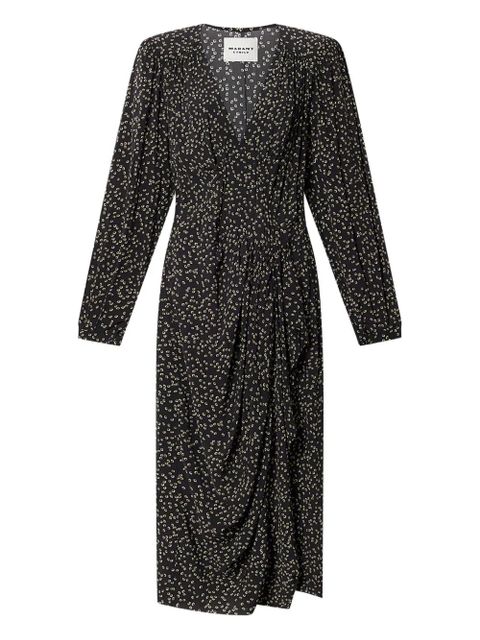 MARANT ÉTOILE Daylia printed midi dress - Black - zdjęcie produktu nr 1