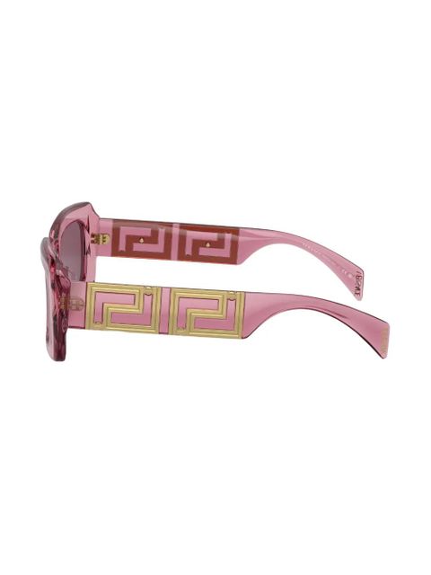 Versace Eyewear logo-plaque square-shape sunglasses - Pink