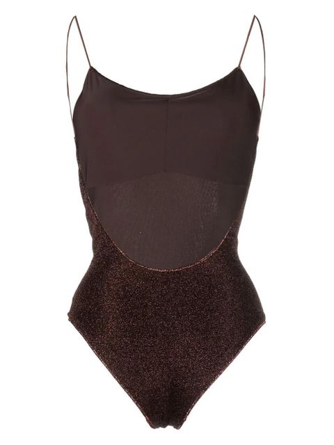 Oséree shimmer-effect swimsuit - Brown - zdjęcie produktu nr 2