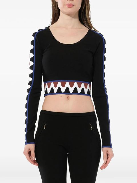 PUCCI wave pullover crop top - Black - zdjęcie produktu nr 1