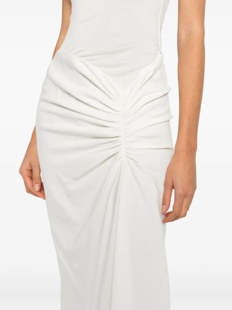 Christopher Esber Fusion draped mock-neck maxi dress - White