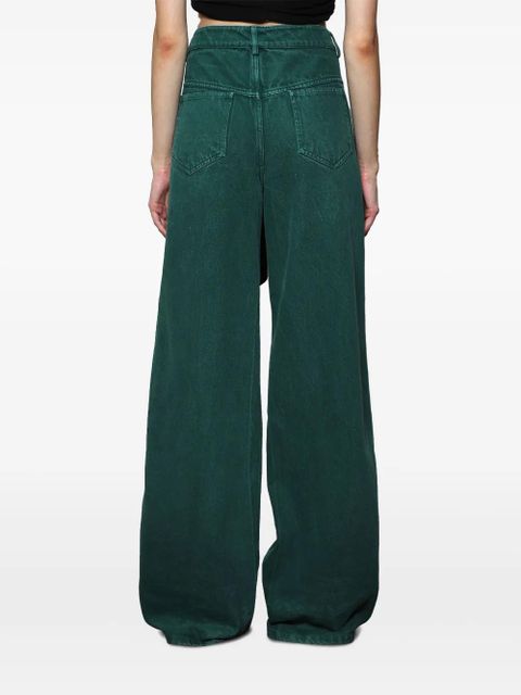 Christopher Esber Arboreal wide-leg jeans - Green