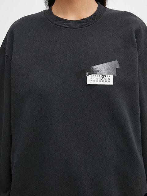 MM6 Maison Margiela bluza bawełniana damska kolor czarny z nadrukiem S62GU0143.M25024.899