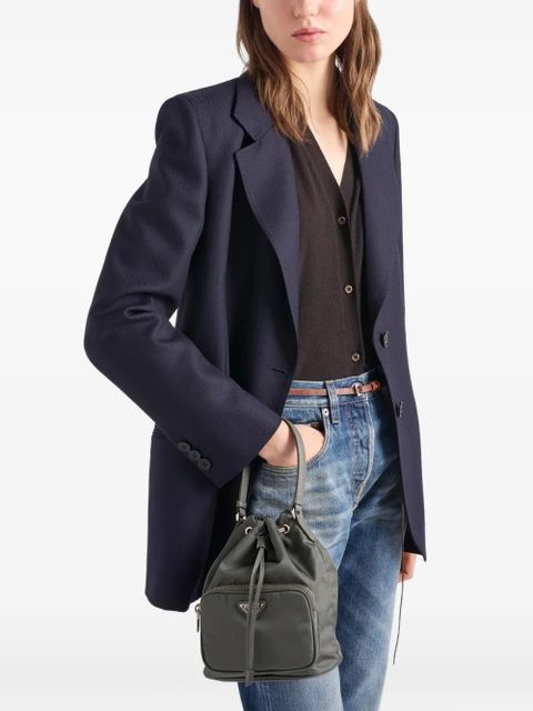 Prada Duet drawstring bucket bag - Grey - zdjęcie produktu nr 2