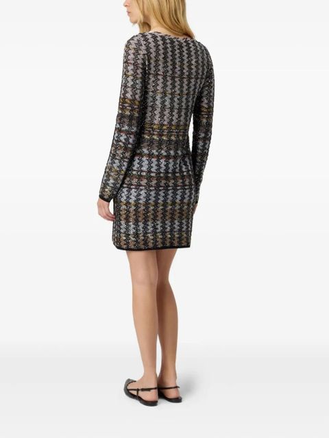 Missoni embellished houndstooth mini dress - Silver - zdjęcie produktu nr 2