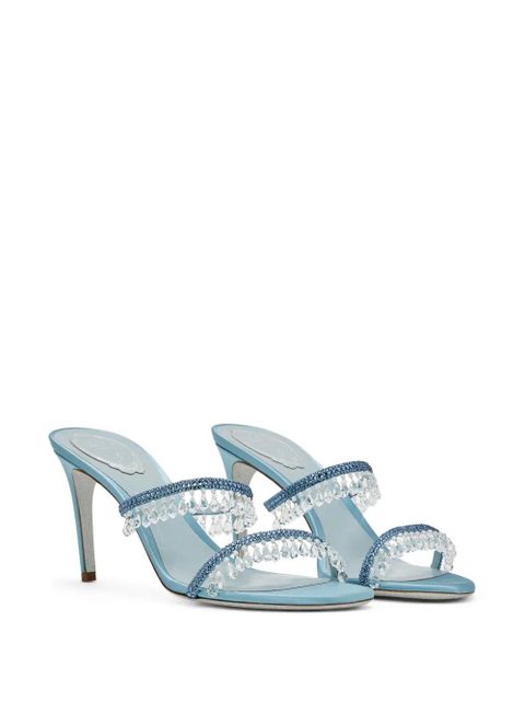 René Caovilla Chandelier 105mm crystal-embellished sandals - Blue - zdjęcie produktu nr 2