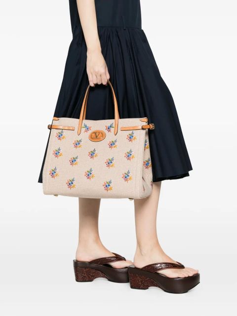 Valentino Garavani floral-print tote bag - Neutrals - zdjęcie produktu nr 2