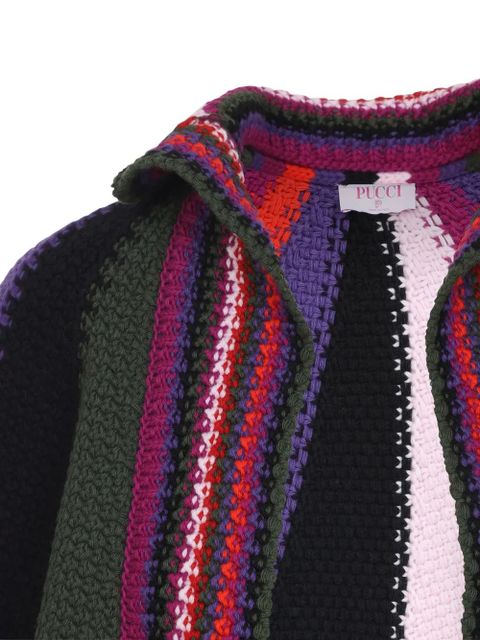 PUCCI wool striped cape - Pink