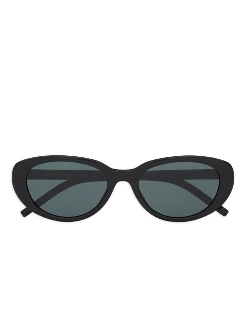 Saint Laurent Eyewear oval-frame sunglasses - Black - zdjęcie produktu nr 1
