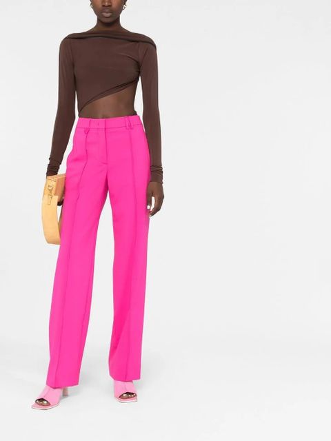 Jacquemus asymmetric cropped bodysuit - Brown - zdjęcie produktu nr 2