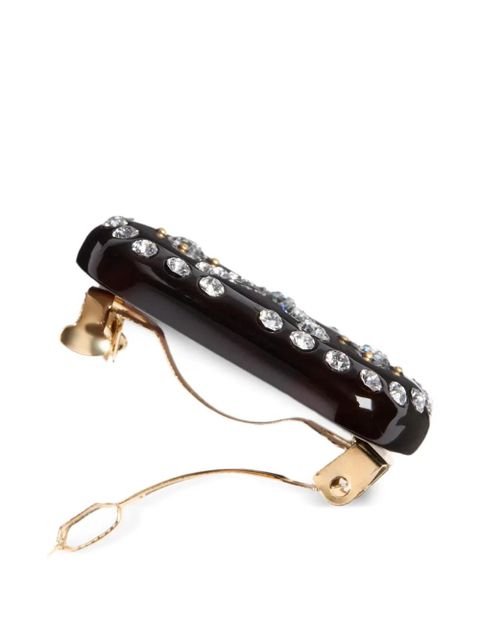 Valentino Garavani VLogo Signature hair clip - Brown