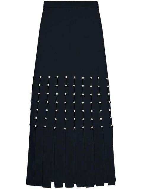 Simkhai Katarina pearl-detail midi skirt - Black - zdjęcie produktu nr 1
