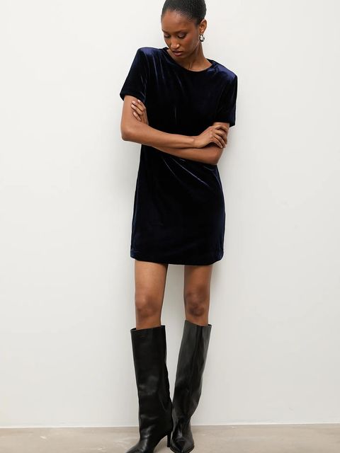 Answear.LAB sukienka kolor granatowy mini dopasowana