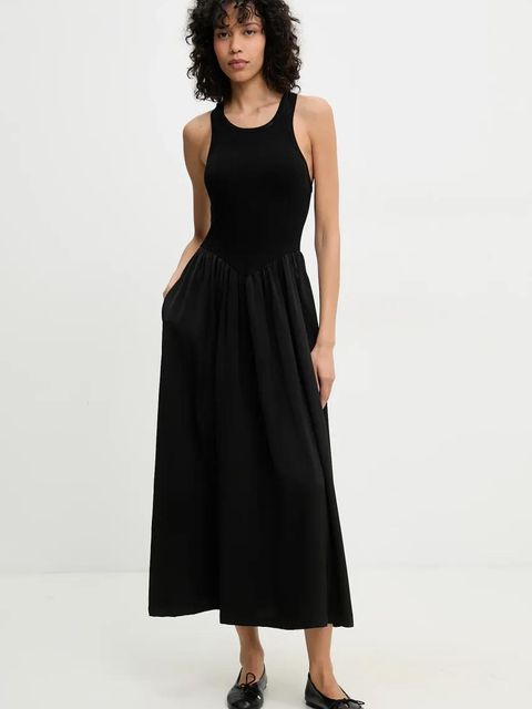 Answear.LAB sukienka kolor czarny maxi rozkloszowana - zdjęcie produktu nr 1