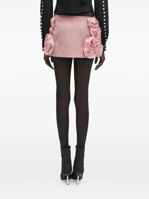 AMBUSH rose-appliqué ruffled skirt - Pink - zdjęcie produktu nr 2