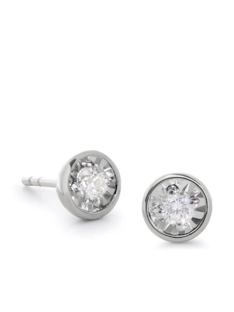 Monica Vinader diamond stud earrings - Silver